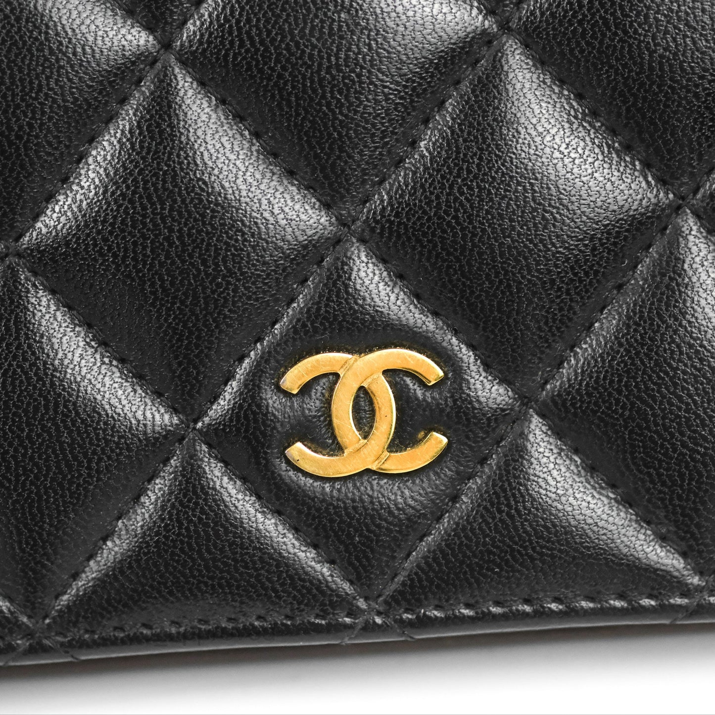 Chanel Classic Long Wallet Quilted Black Lambskin Gold Hardware