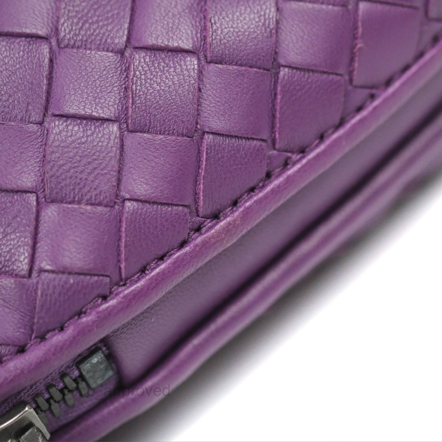 Bottega Veneta Crossbody Bag Intrecciato Leather Purple