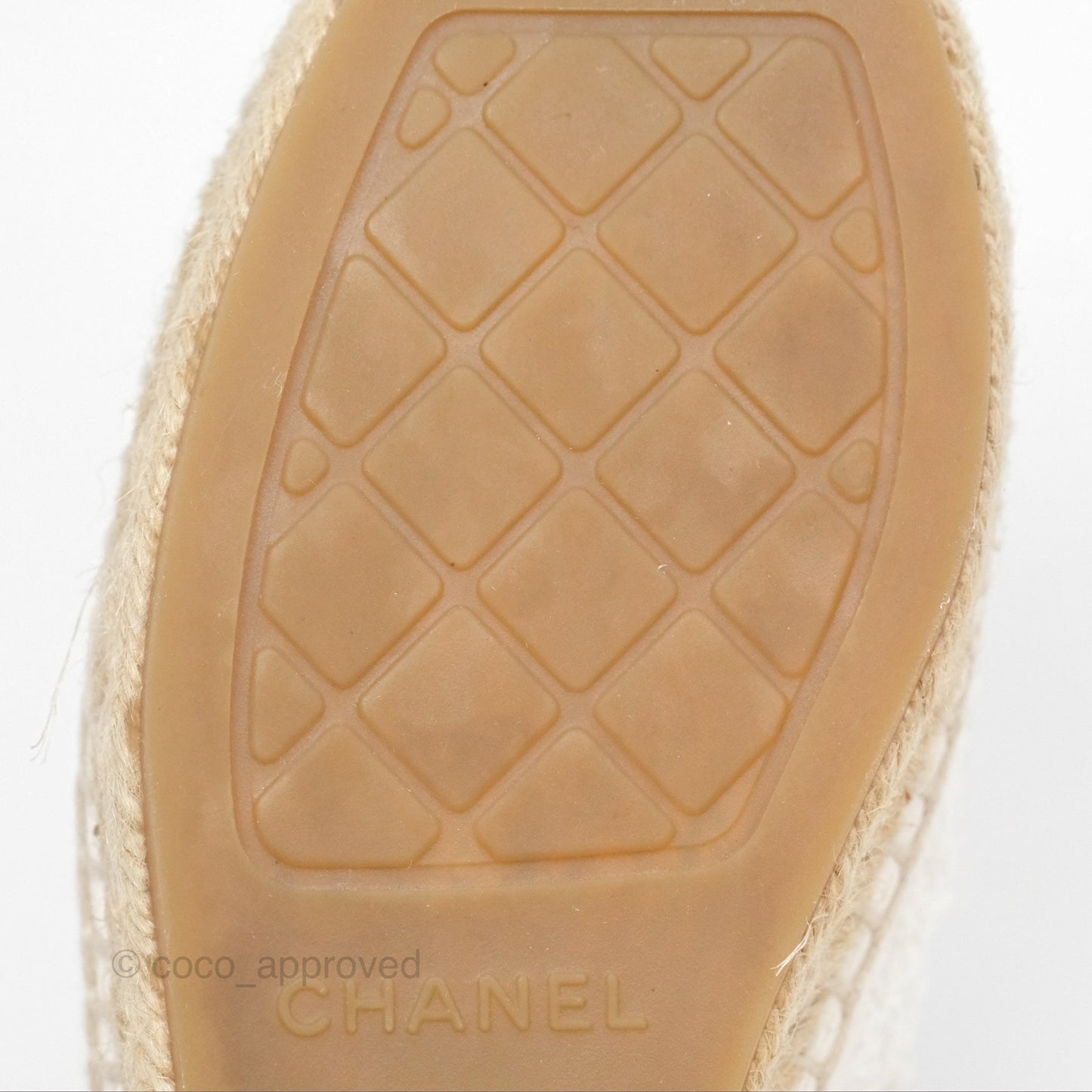 Chanel Espadrille Black White Tweed Size 39
