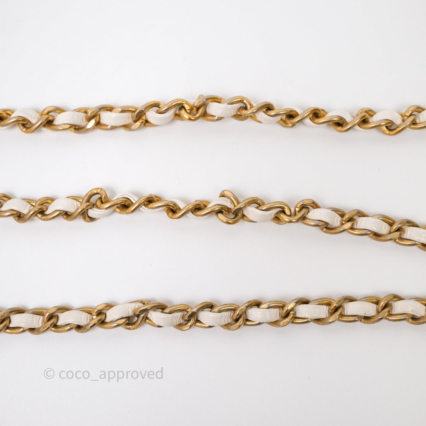 Chanel Mini Rectangular Pearl Crush Quilted White Lambskin Aged Gold Hardware