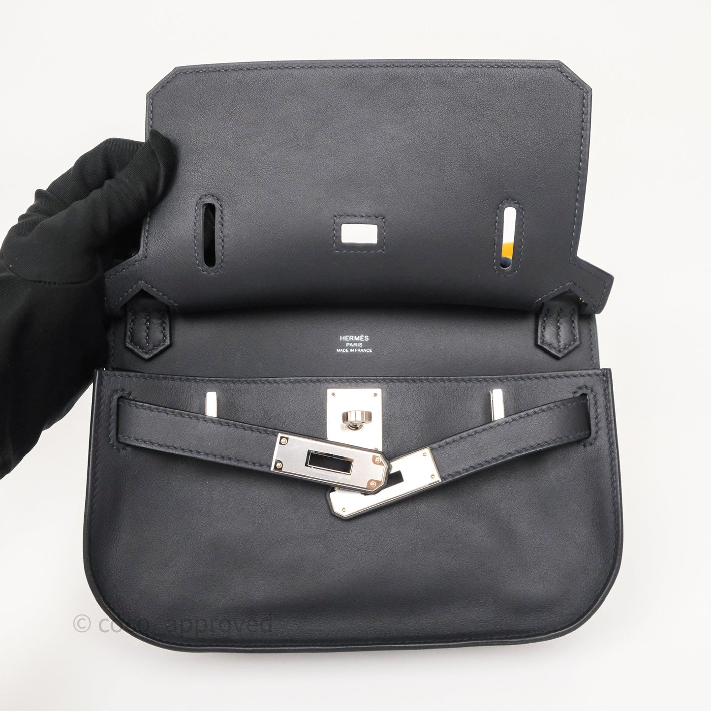 Hermès Mini Jypsiere Caban 3Y Swift Palladium Hardware