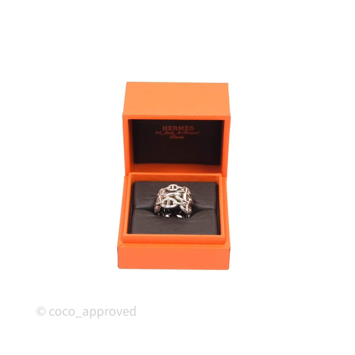 Hermès Chaine d'ancre Enchainee Ring Size 54