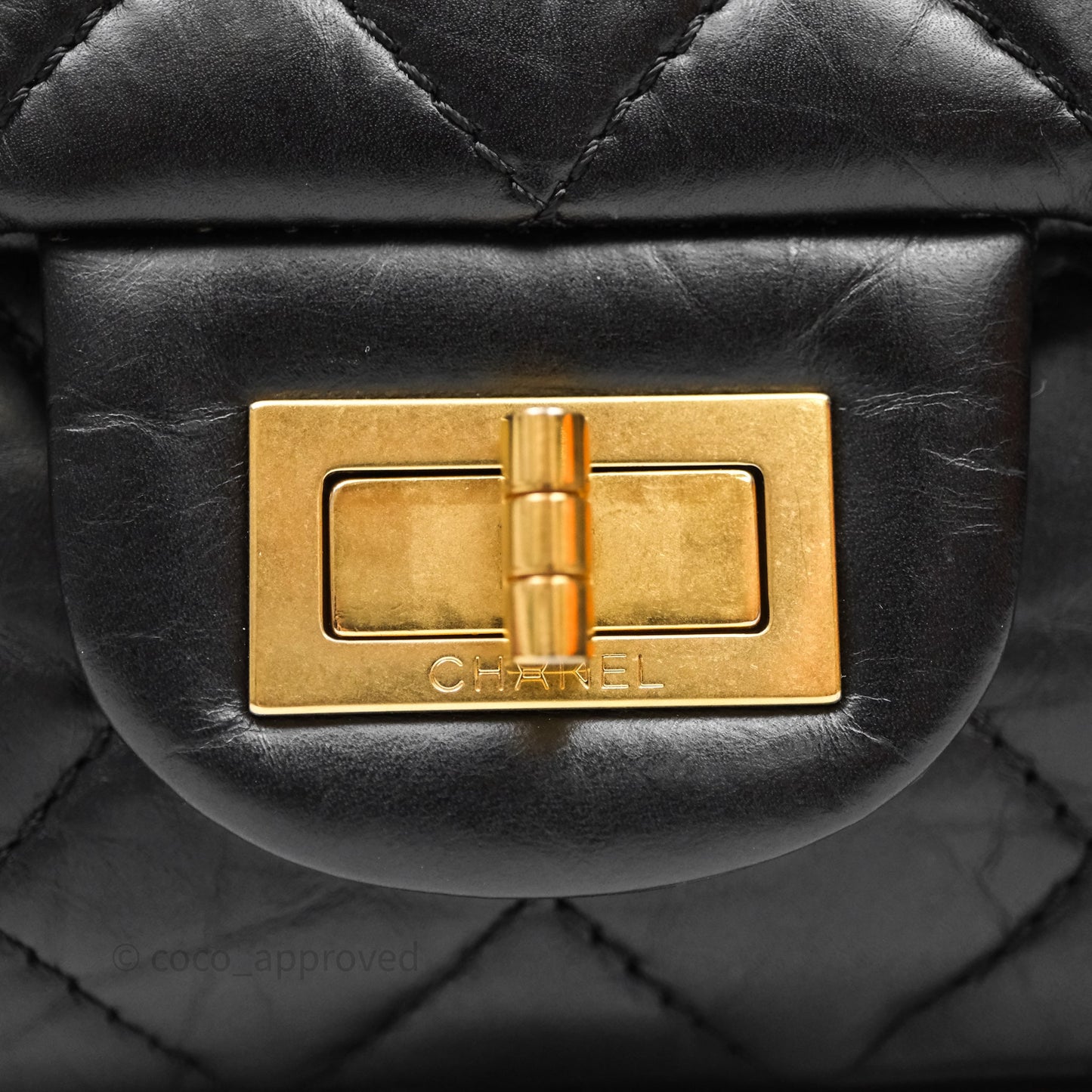 Chanel Reissue Quilted Aged Calfskin Black Aged Gold Hardware 227