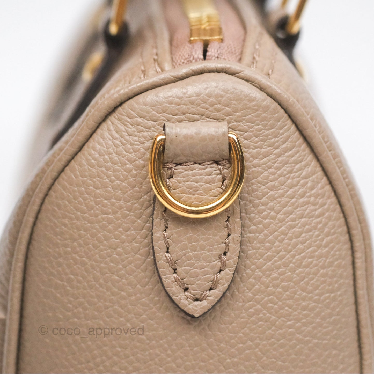 Louis Vuitton Nano Speedy Monogram Empreinte Dove/Cream