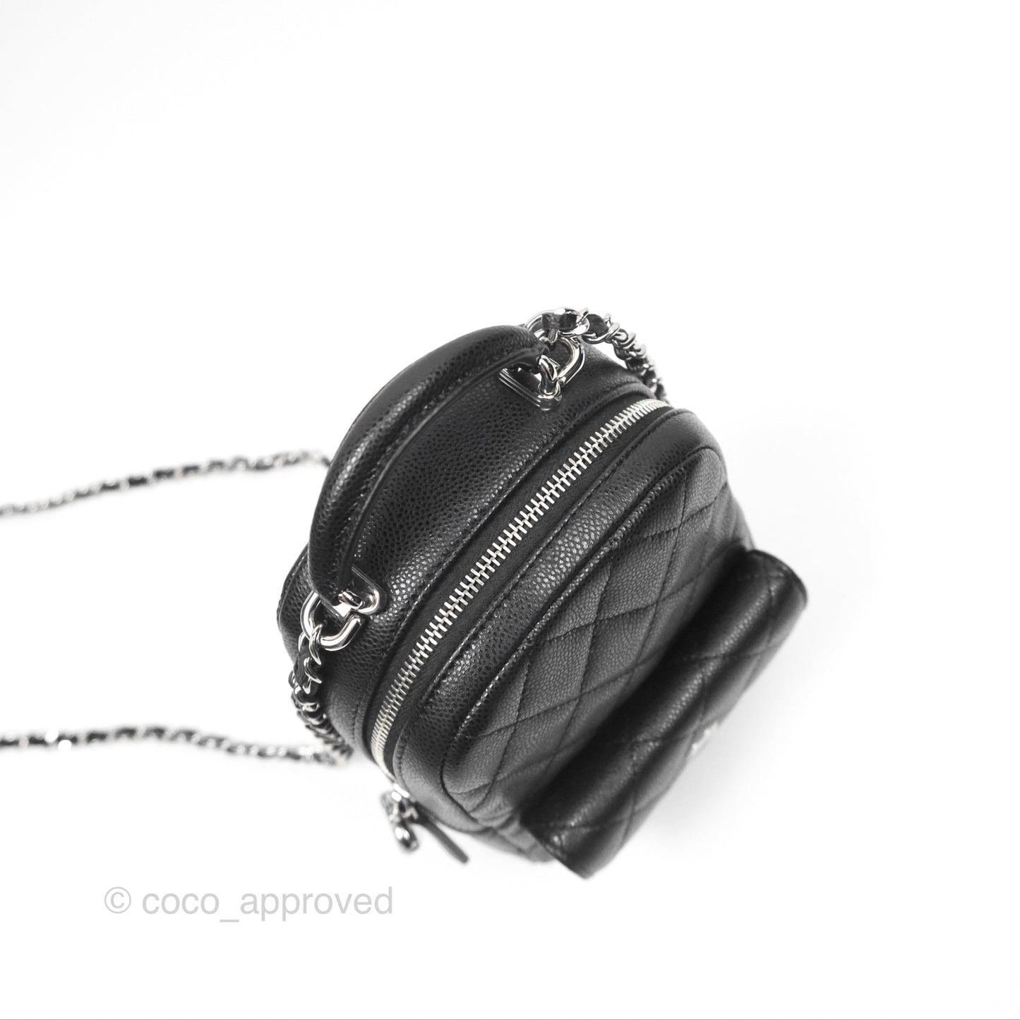 Chanel Classic Mini Backpack Black Caviar Silver Hardware
