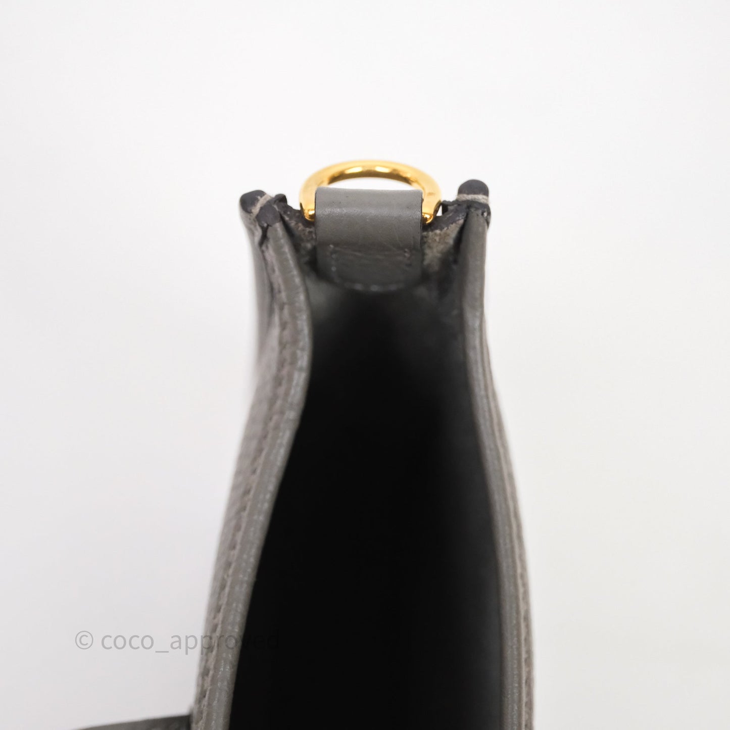 Hermès Mini Evelyne 16 Gris Meyer 0L Clemence Gold Hardware