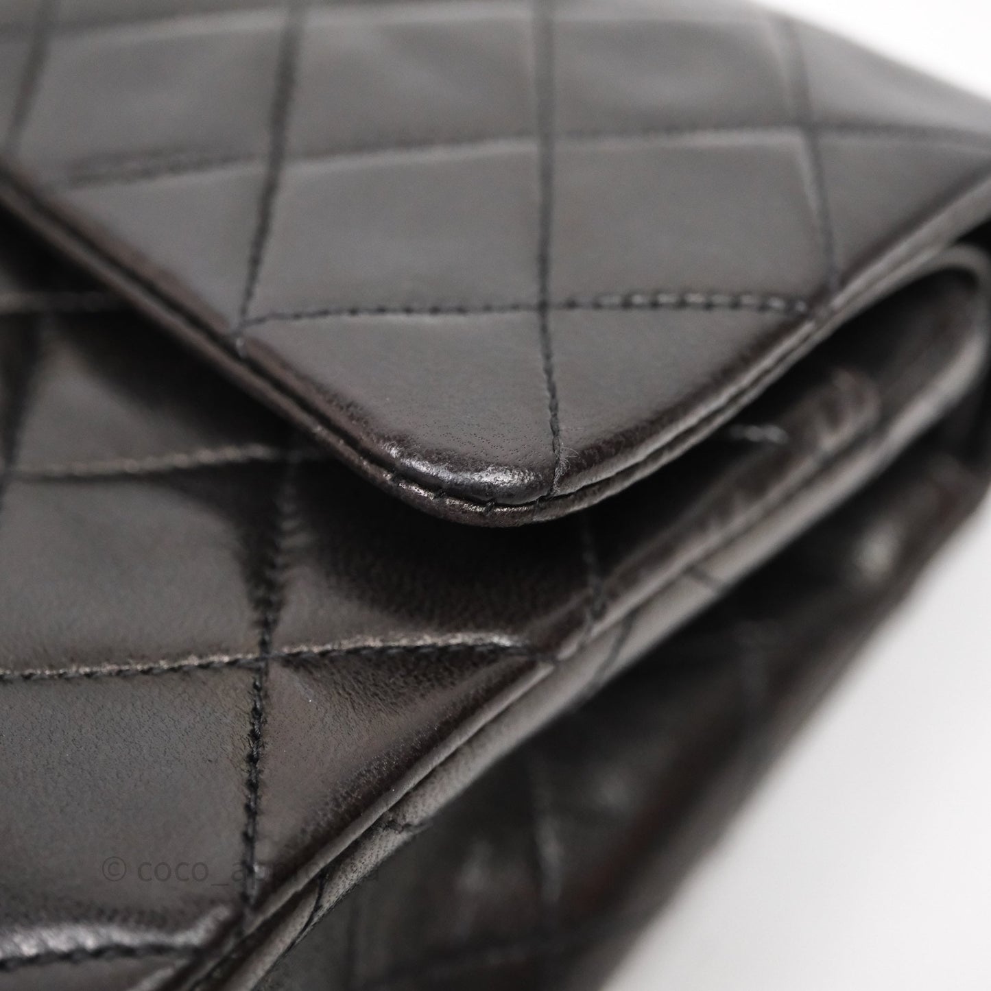 Chanel Vintage Classic Small Flap Bag Black Lambskin 24K Gold Hardware
