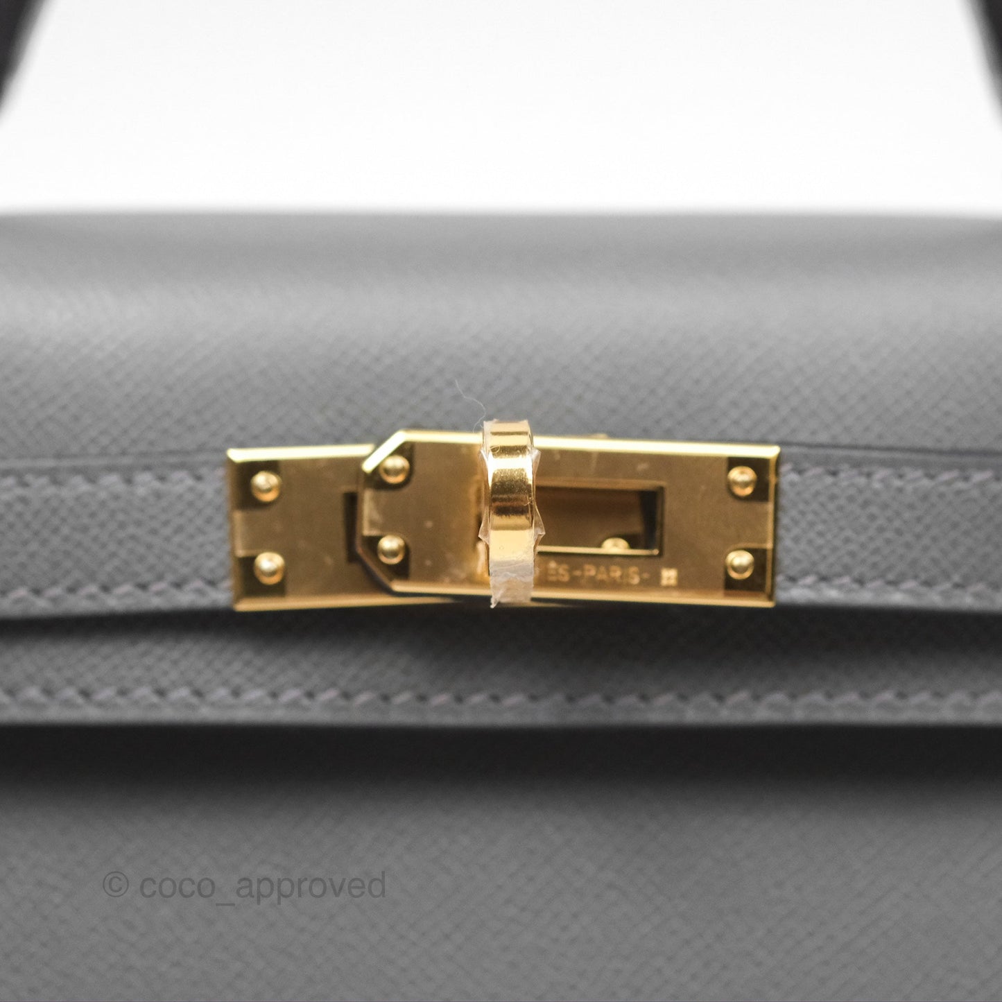 Hermès Mini Kelly II Gris Meyer 0L Madame Leather Gold Hardware