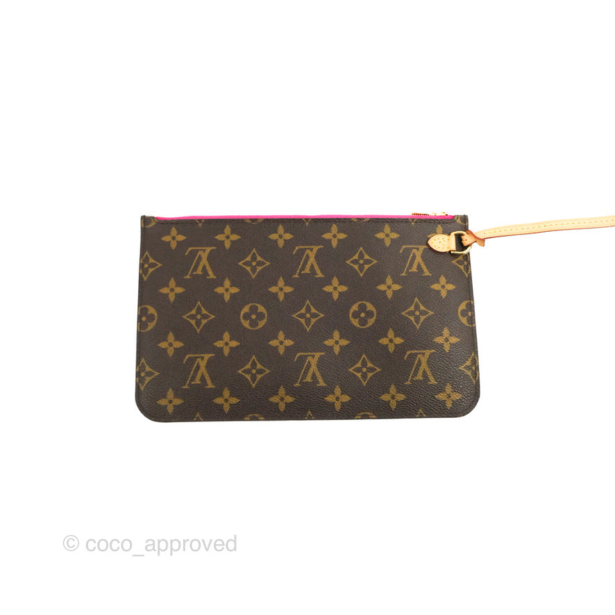 Louis Vuitton Neverfull MM Tote Bag Monogram Canvas Fuchsia