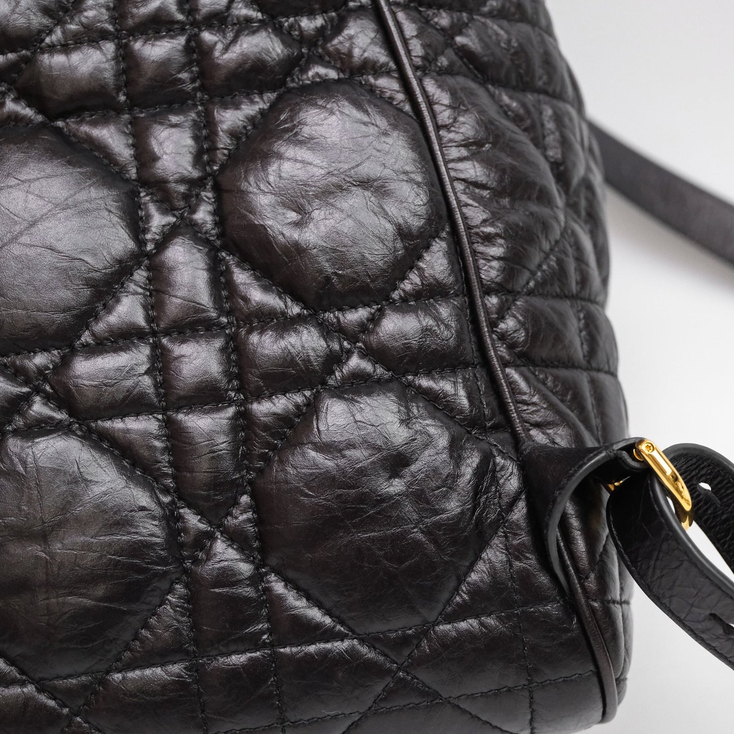 Christian Dior Medium Dior Caro Backpack Black Macrocannage Lambskin