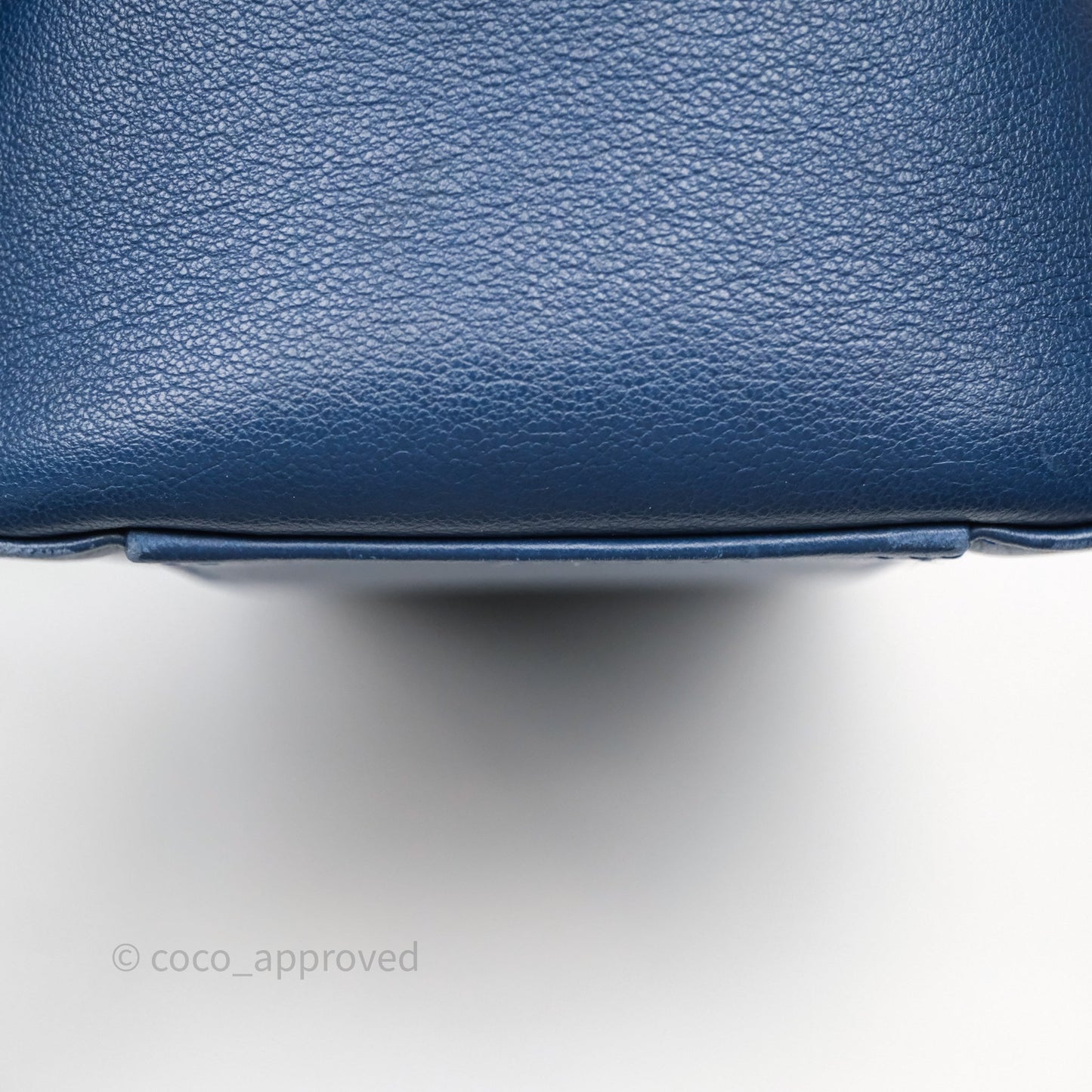 Fendi Nappa Mini Peekaboo Bag Blue Silver Hardware