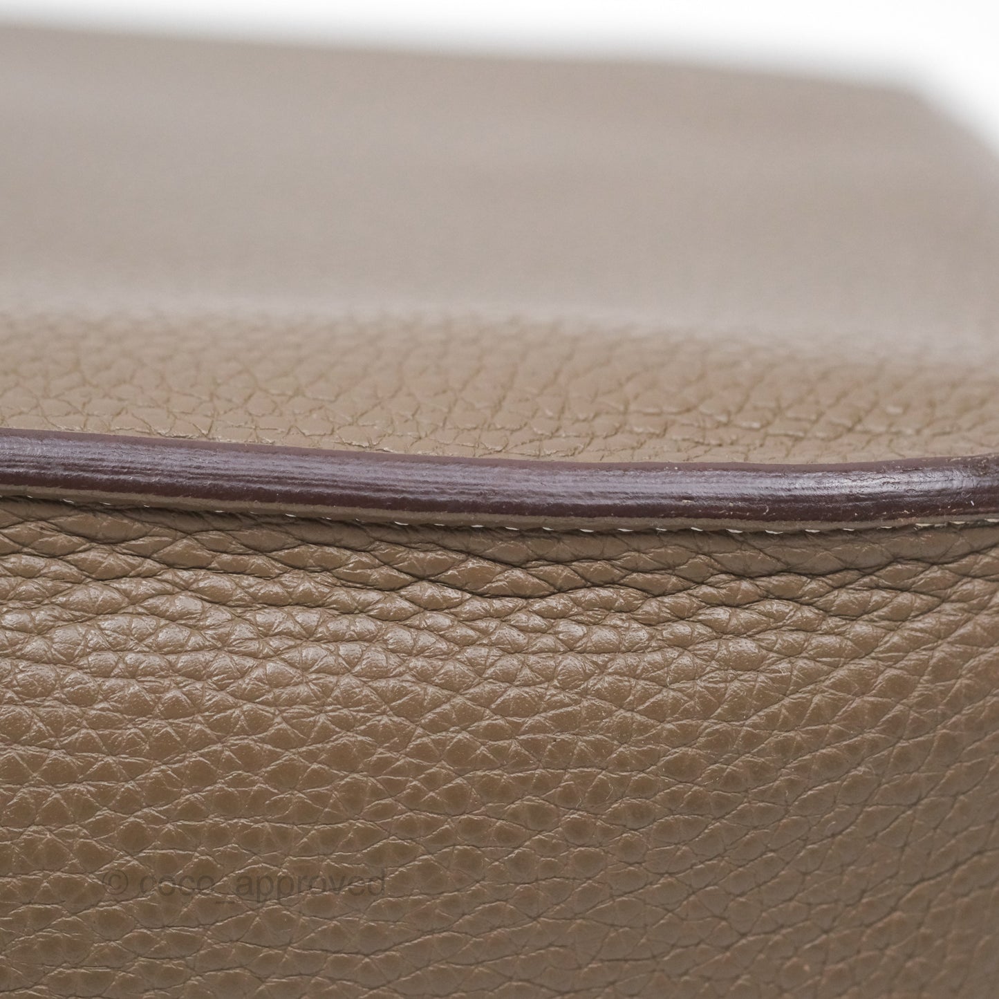 Hermès Halzan 31 Etoupe Clemence Palladium Hardware