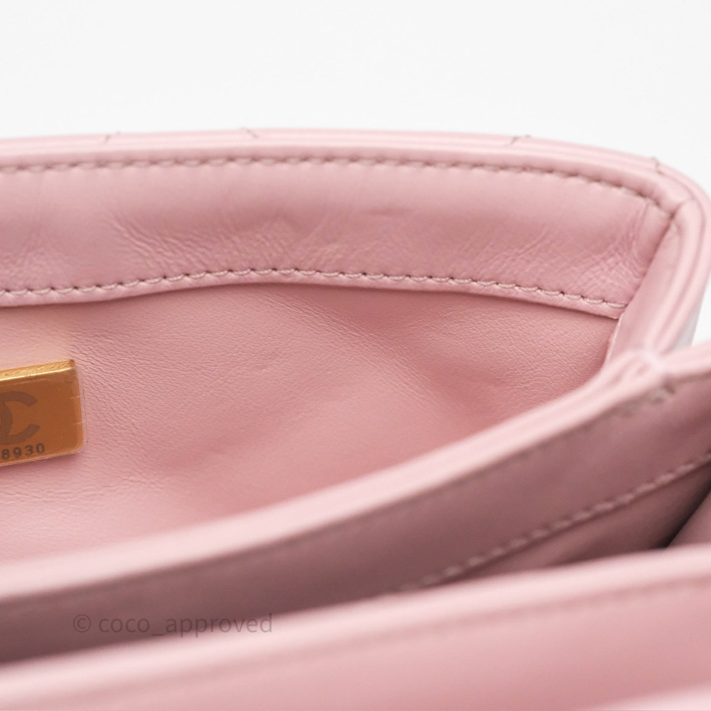Chanel Mini Color Match Flap Quilted Pink Lambskin Aged Gold Hardware