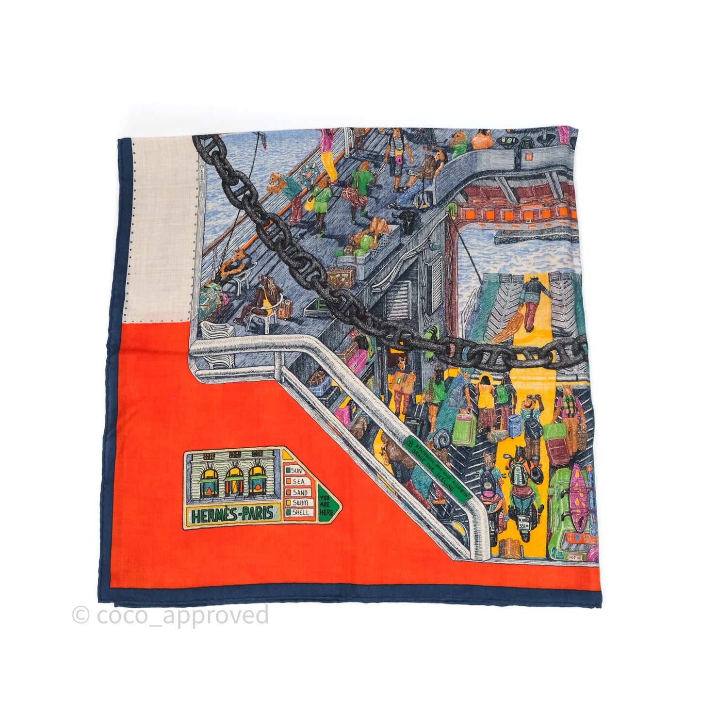Hermès Ferry Tales Scarf 100 Cashmere/ Silk