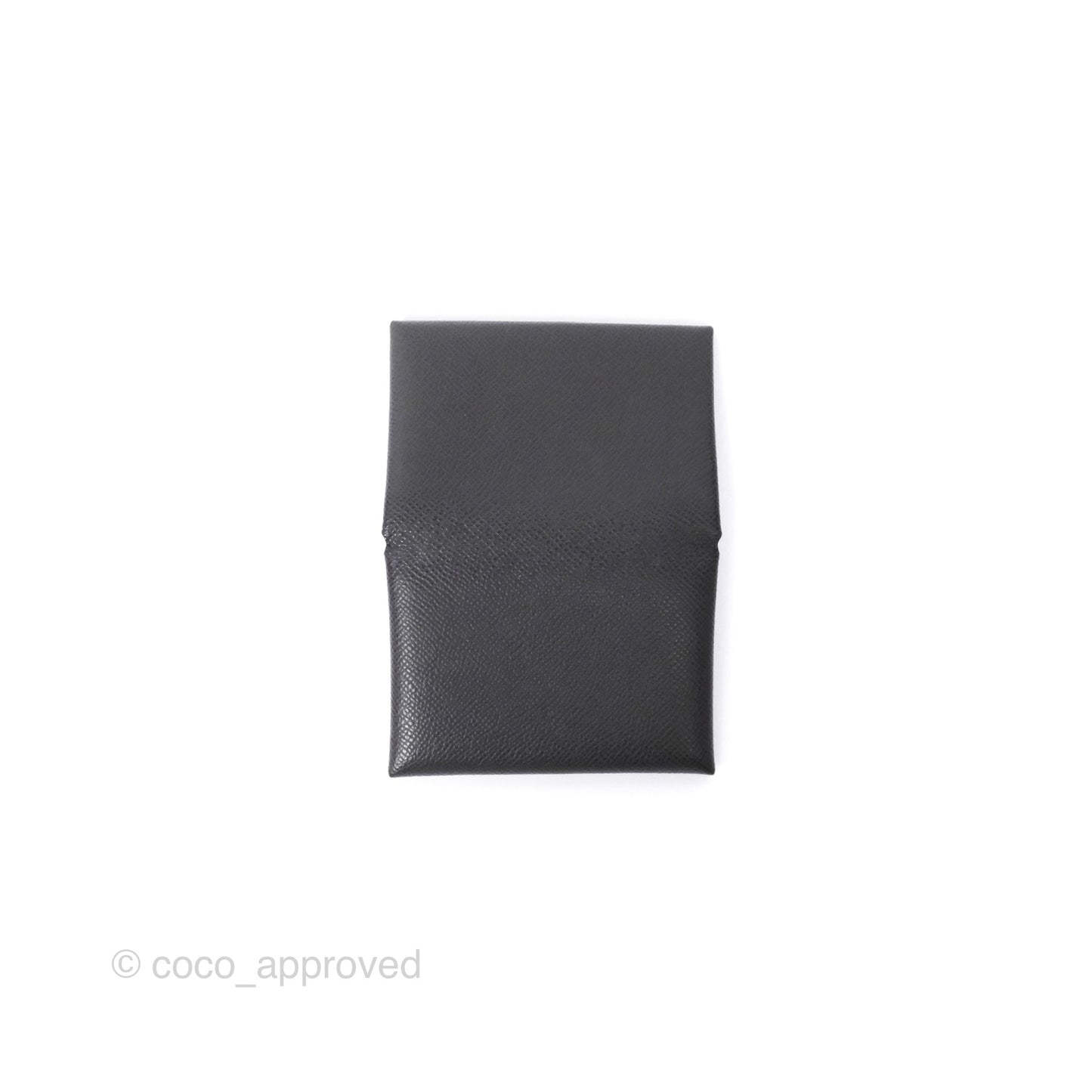 Hermès Calvi Duo Compact Card Holder Graphite 88 Epsom