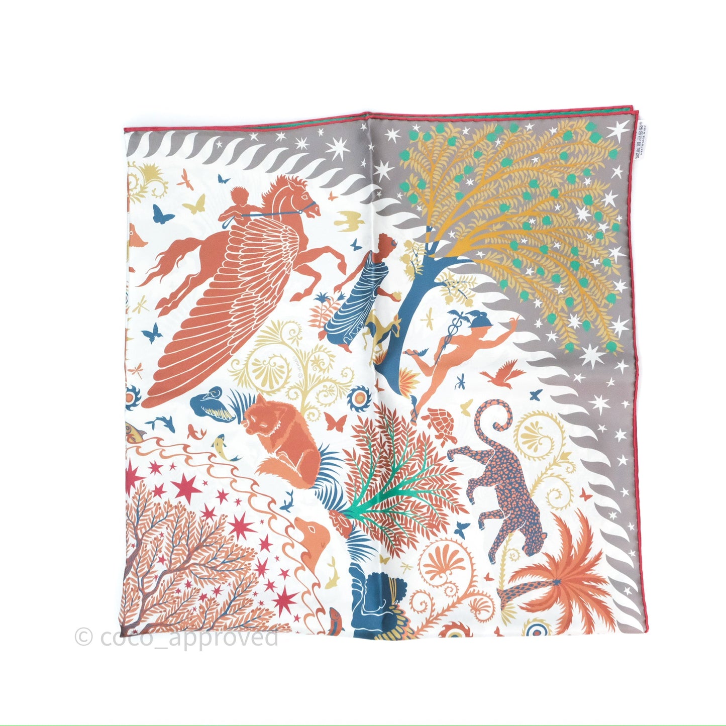 Hermès Sous Le Charme D'Orphee Double Face Scarf 90