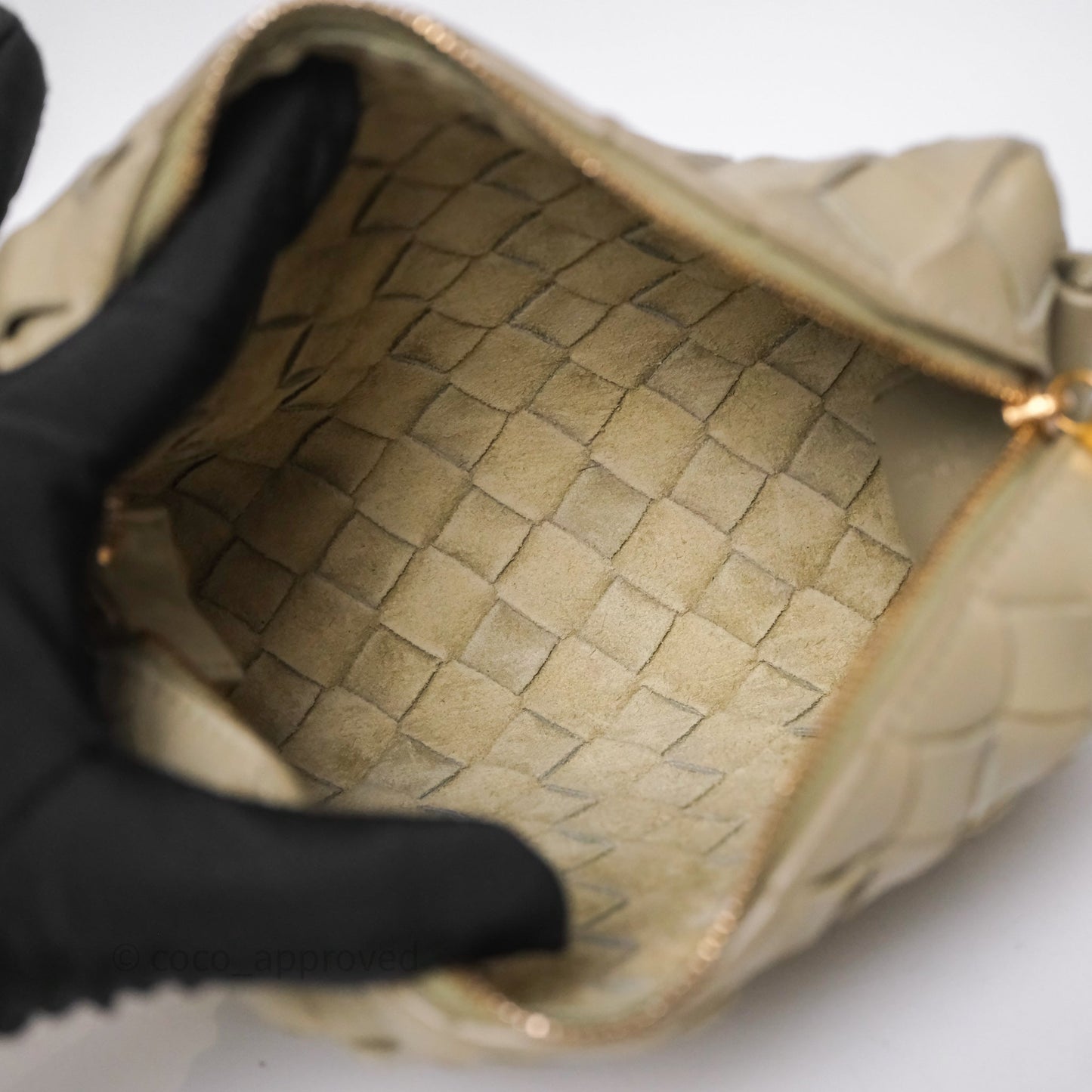 Bottega Veneta Mini Loop Camera Bag Intrecciato Lambskin Travertine