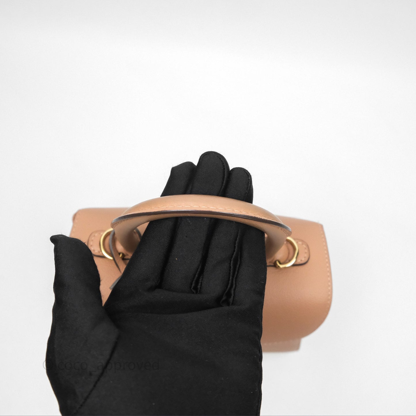 Delvaux Mini Brillant Bag Vison Grained Calfskin Gold Hardware with Twilly