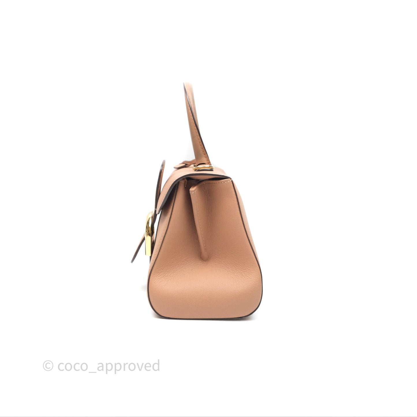 Delvaux Mini Brillant Bag Vison Grained Calfskin Gold Hardware with Twilly
