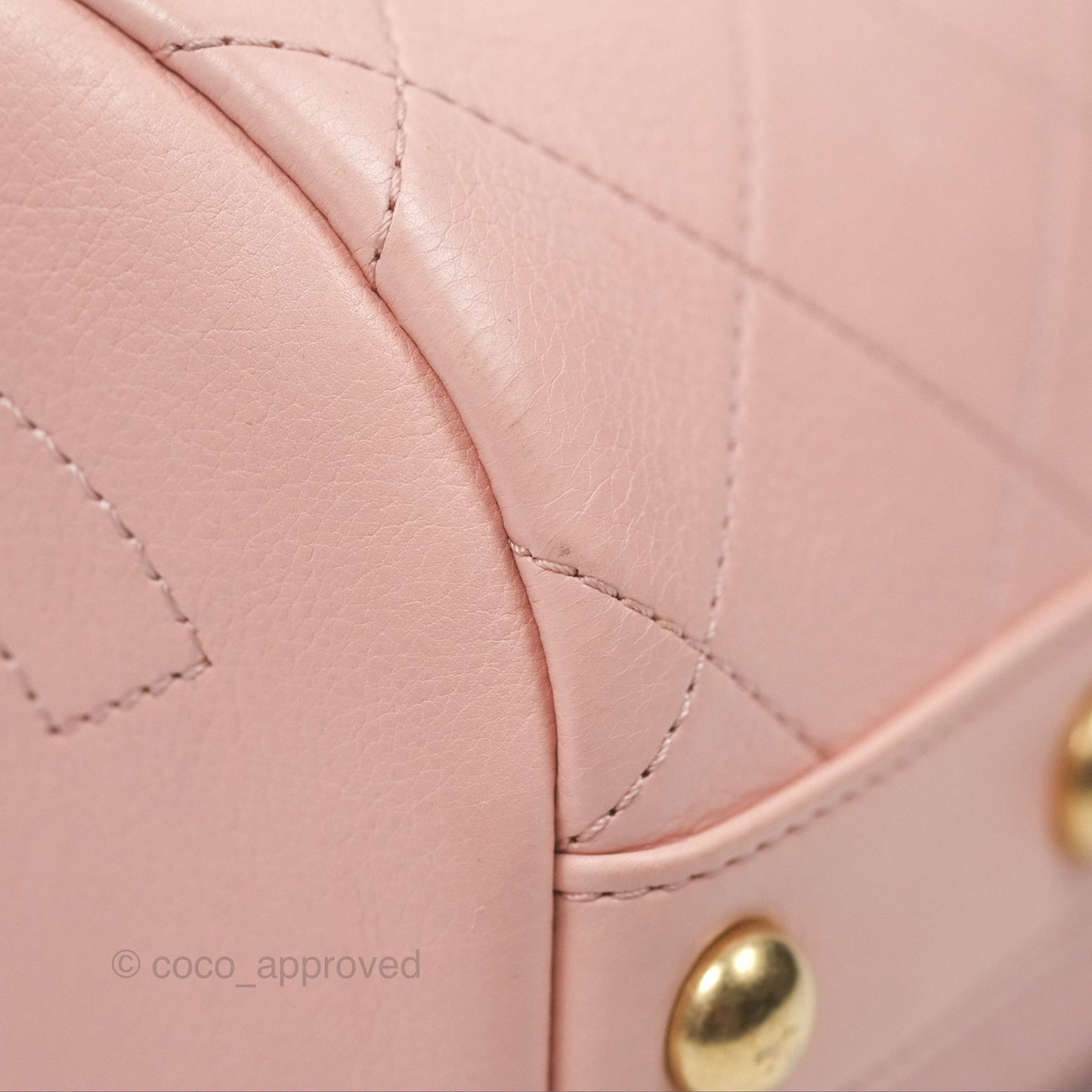 Chanel Quilted Top Handle Drawstring Bucket Bag Calfskin Tweed Pink Aged Gold Hardware