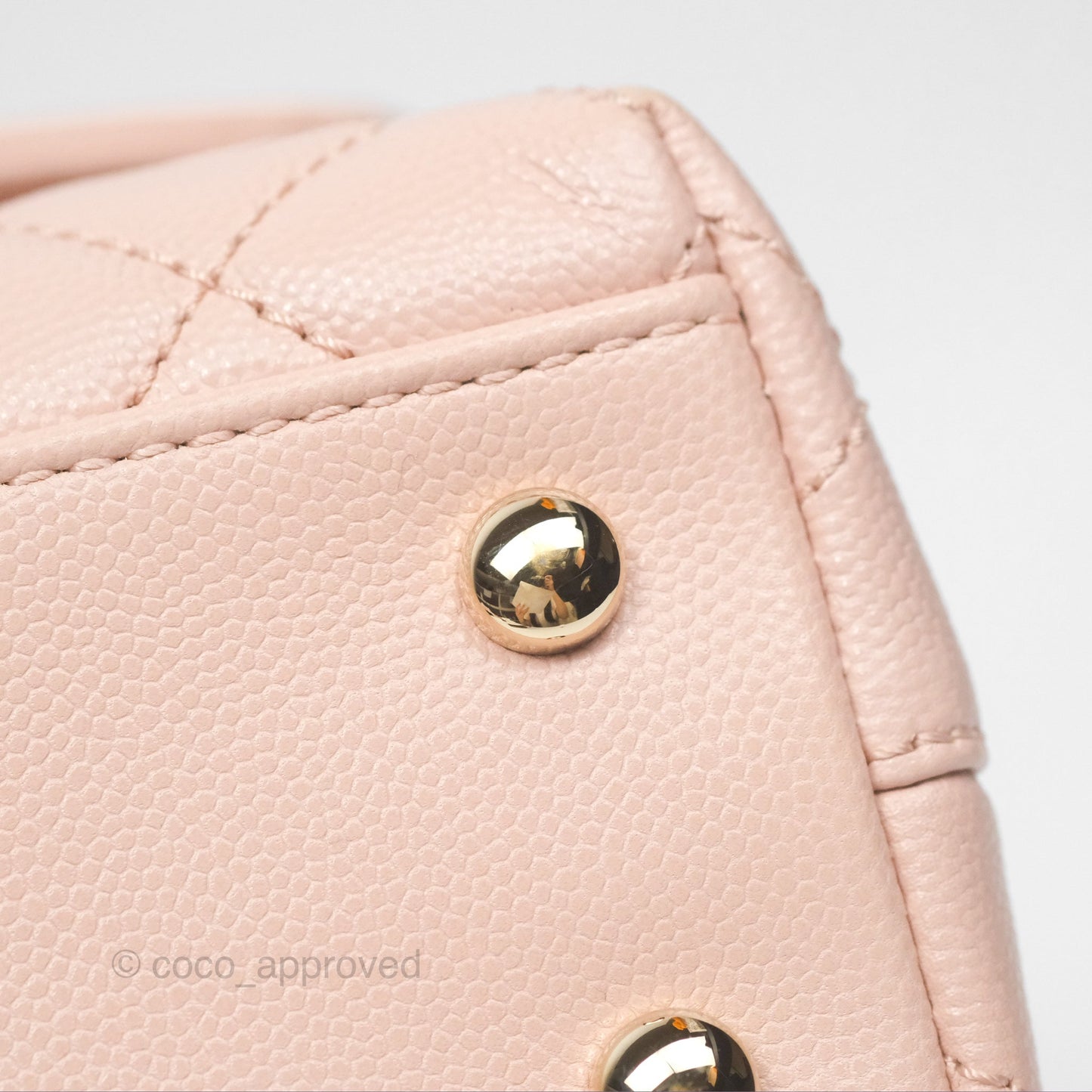 Chanel Small Coco Handle Light Pink Caviar Gold Hardware