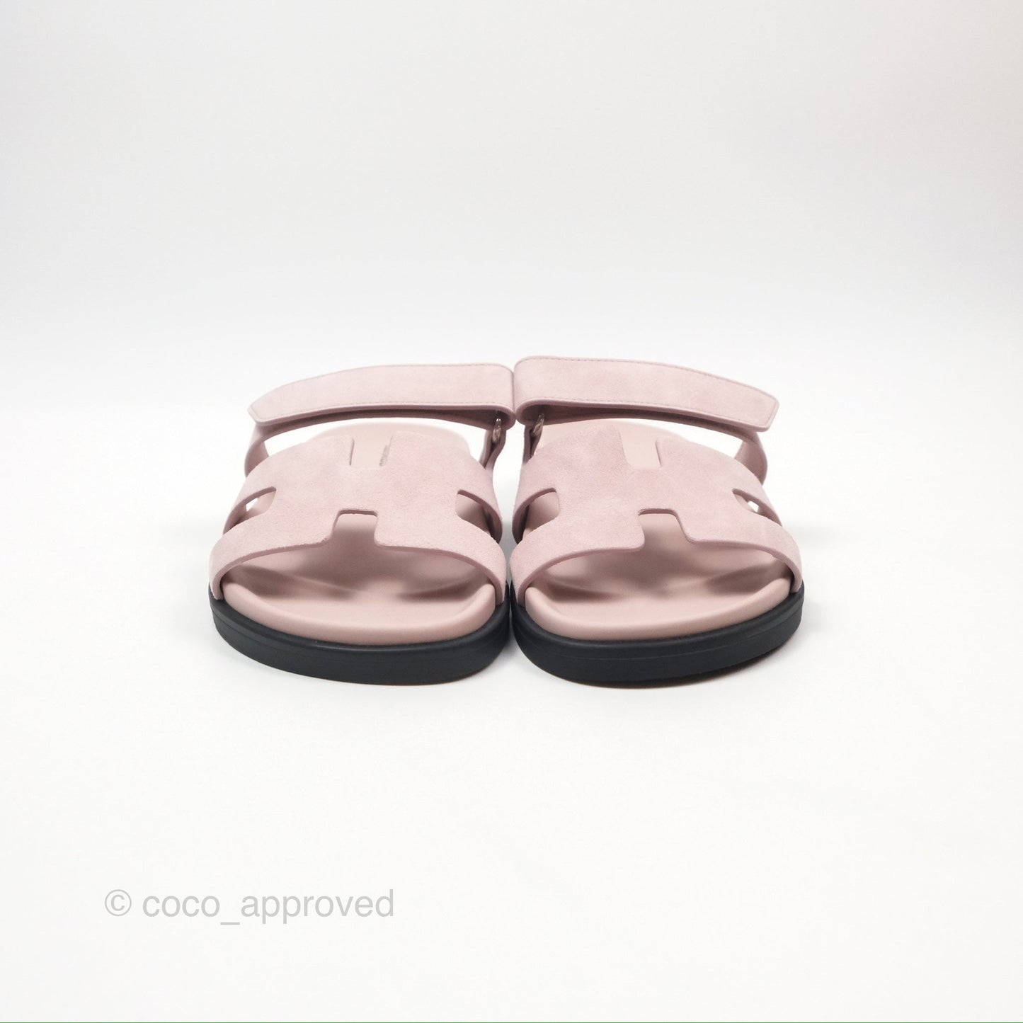 Hermès Chypre Sandals in Rose Porcelaine Size 37