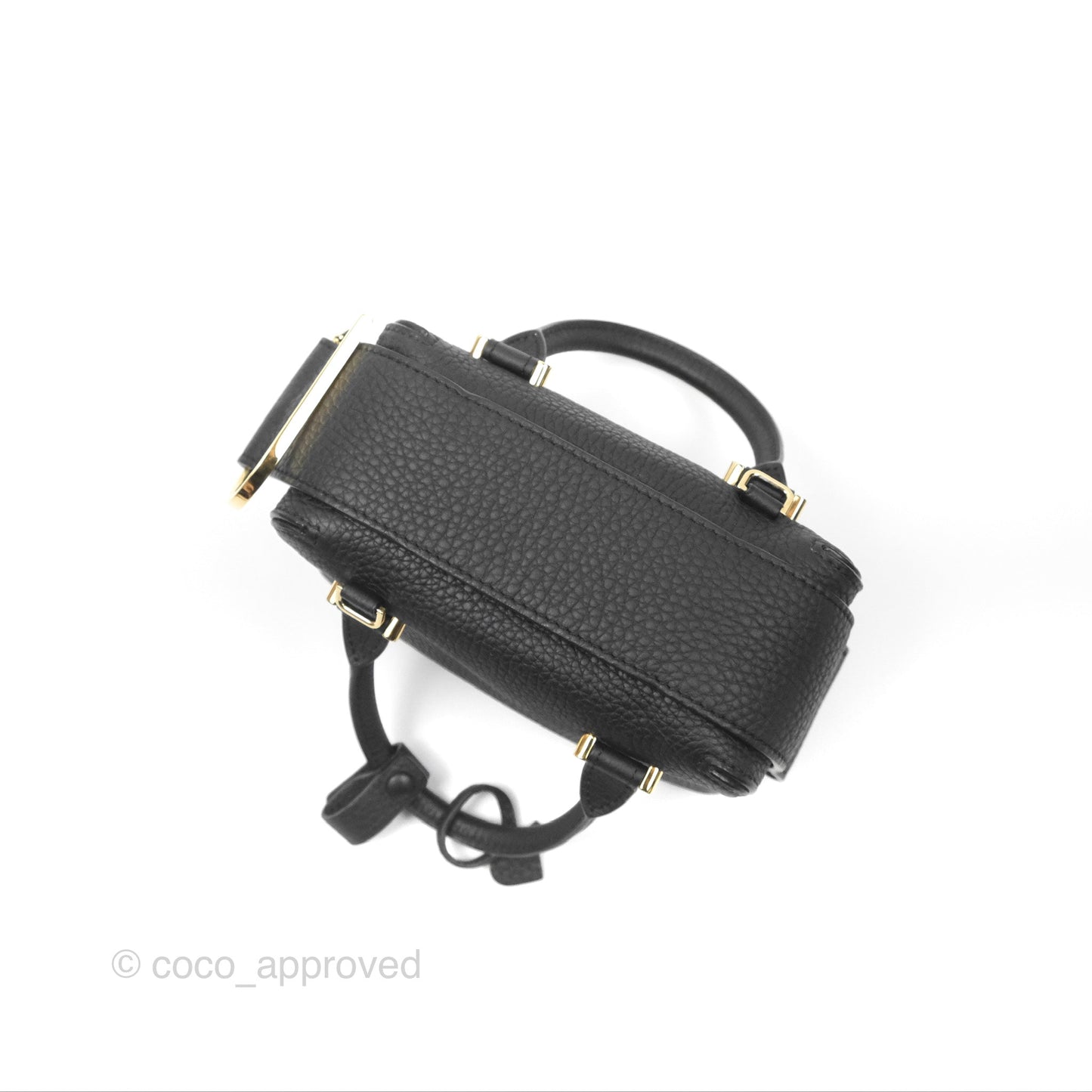 Delvaux Cool Box Nano Taurillon Soft Grained Calfskin Black Gold Hardware