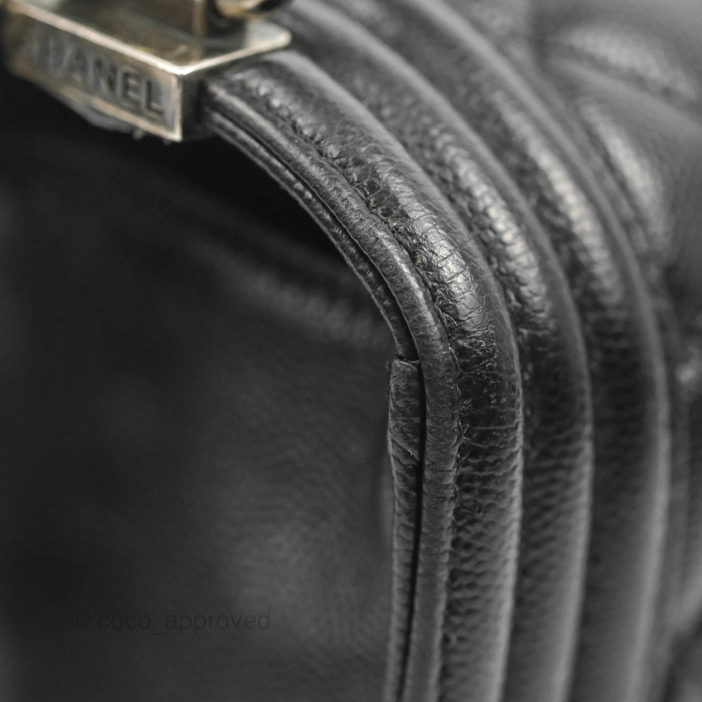 Chanel Quilted New Medium Boy Black Caviar Ruthenium Hardware