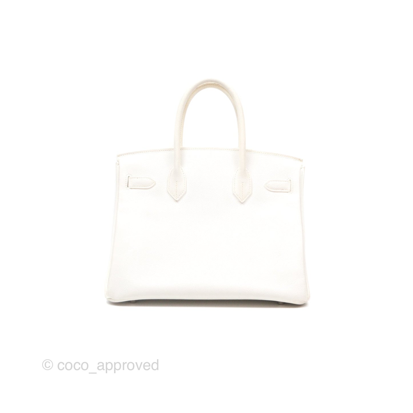 Hermès Birkin 30 Retourne White Epsom Palladium Hardware