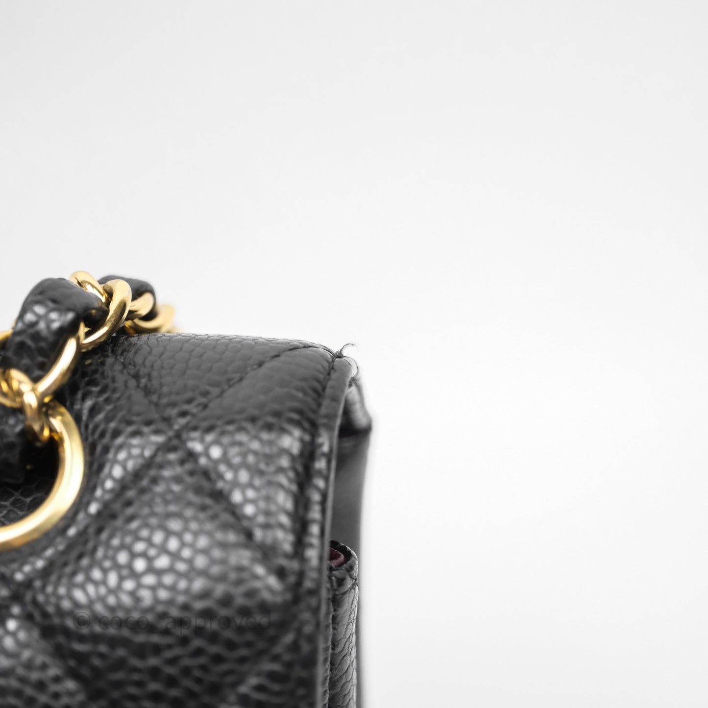 Chanel Classic M/L Medium Flap Quilted Black Caviar Gold Hardware