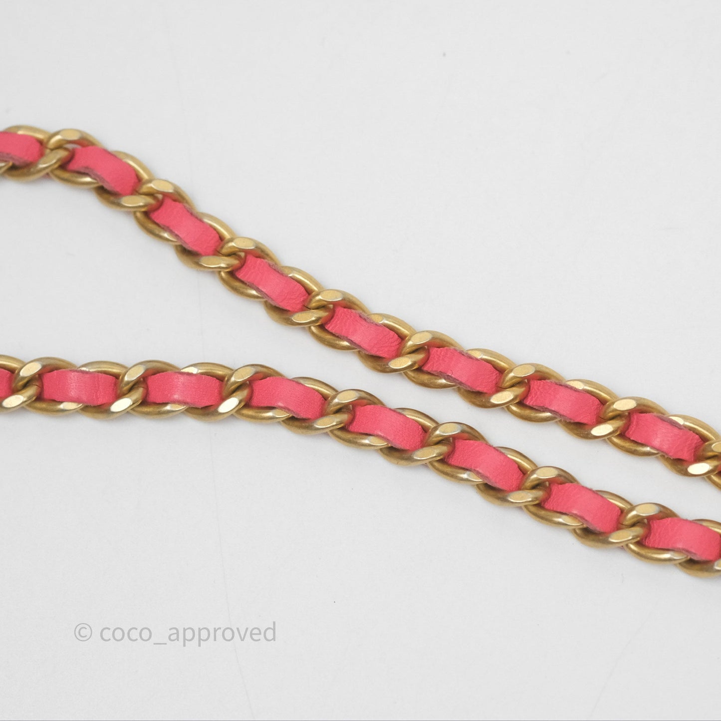 Chanel Quilted Pearl Crush Round Clutch With Chain Pink Lambskin Aged Gold Hardware