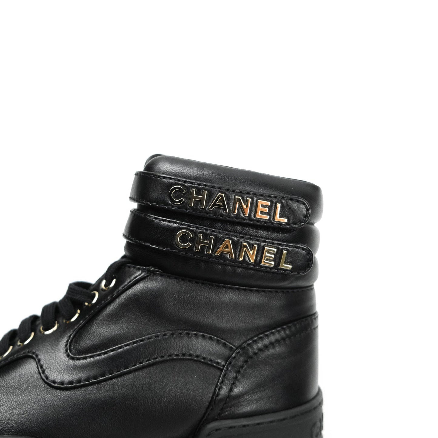 Chanel 2019/20AW Black Ankle Strap Sneakers Lambskin