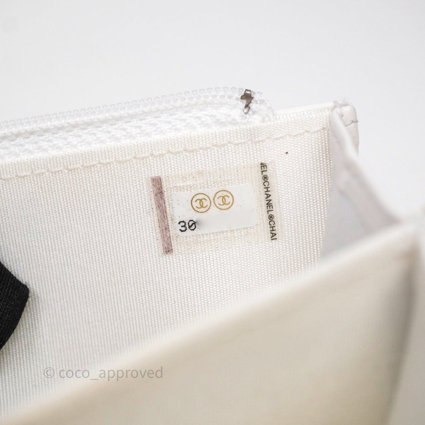 Chanel Mini Wallet On Large Pearl Chain WOC Quilted White Lambskin Gold Hardware