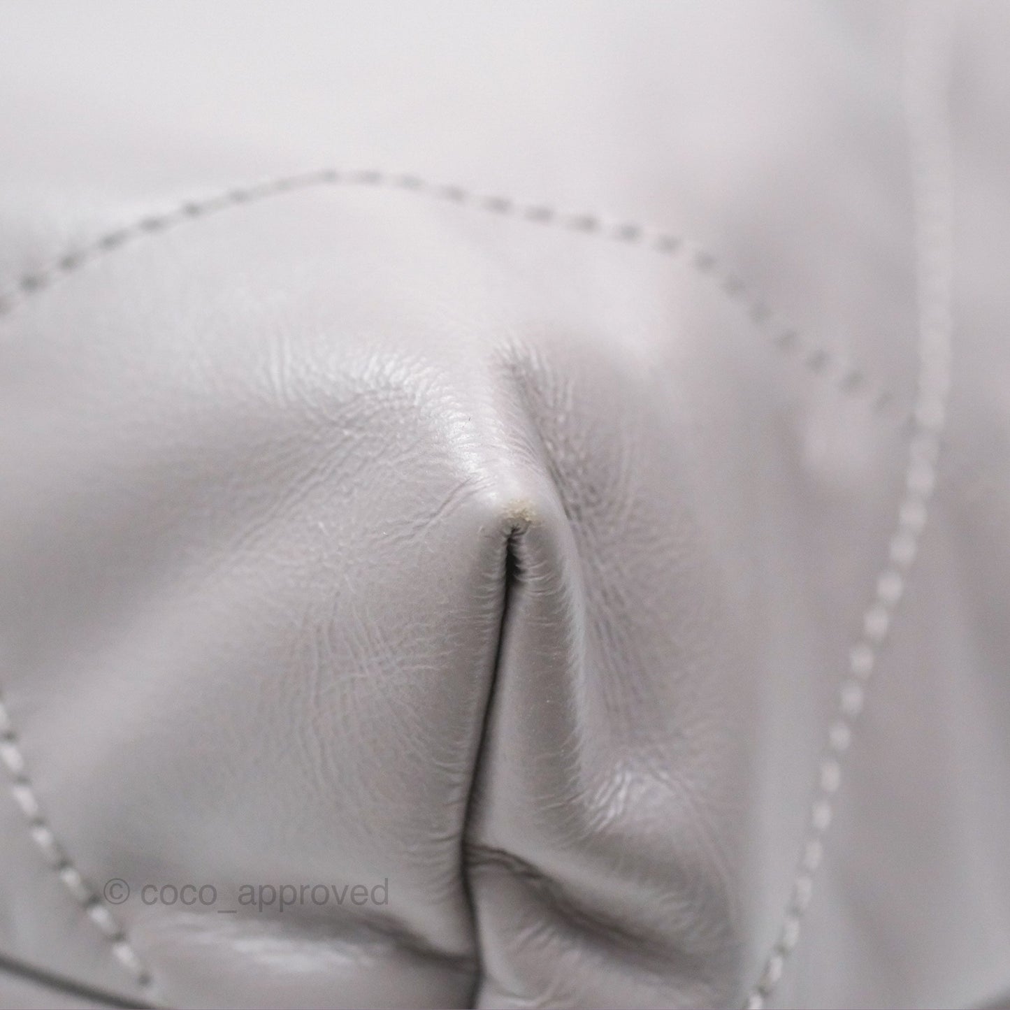 Chanel 22 Small Grey Aged Calfskin Matte Silver Hardware