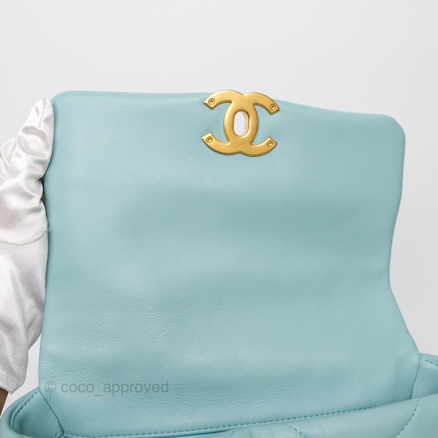 Chanel 19 Small Tiffany Blue Mixed Hardware