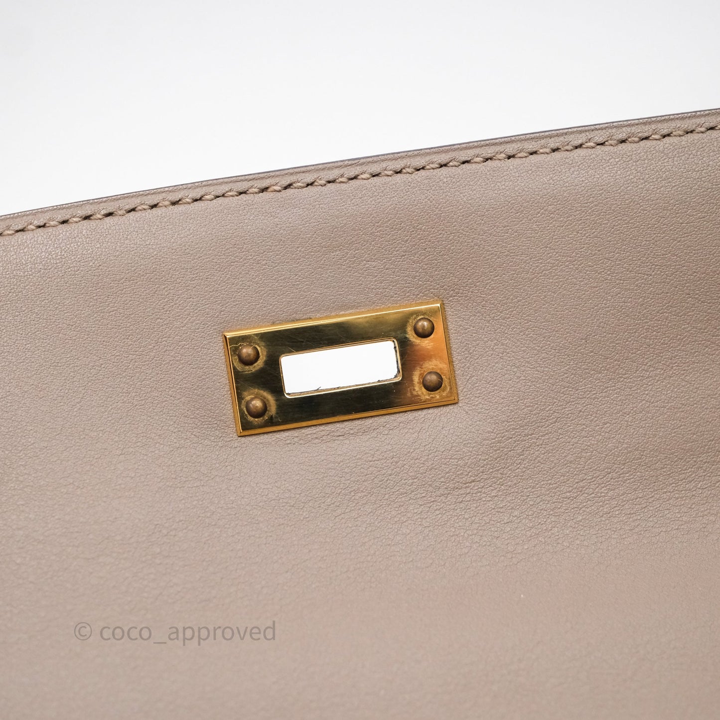 Hermès Kelly Pochette Gris Asphalte M8 Swift Gold Hardware