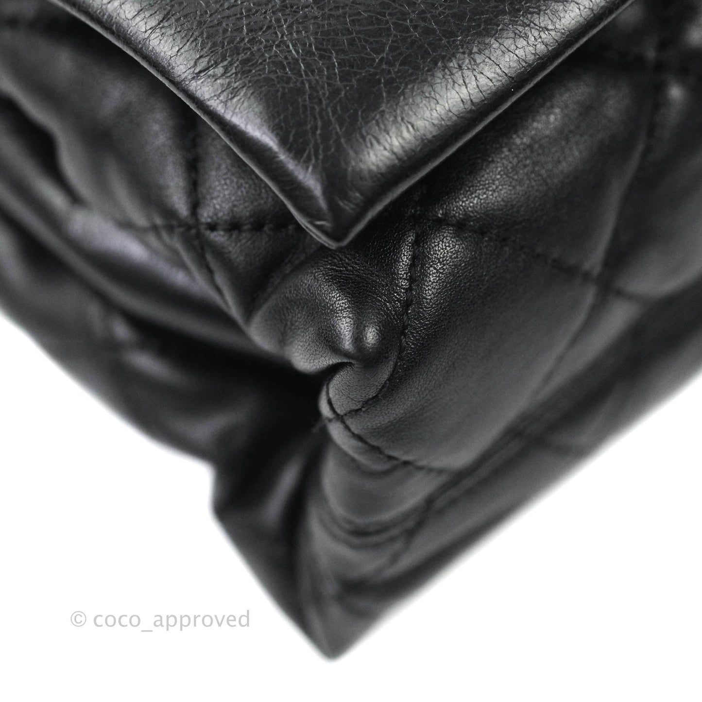Chanel Soft Elegance Flap Bag Calfskin Black Aged Gold Hardware 14K