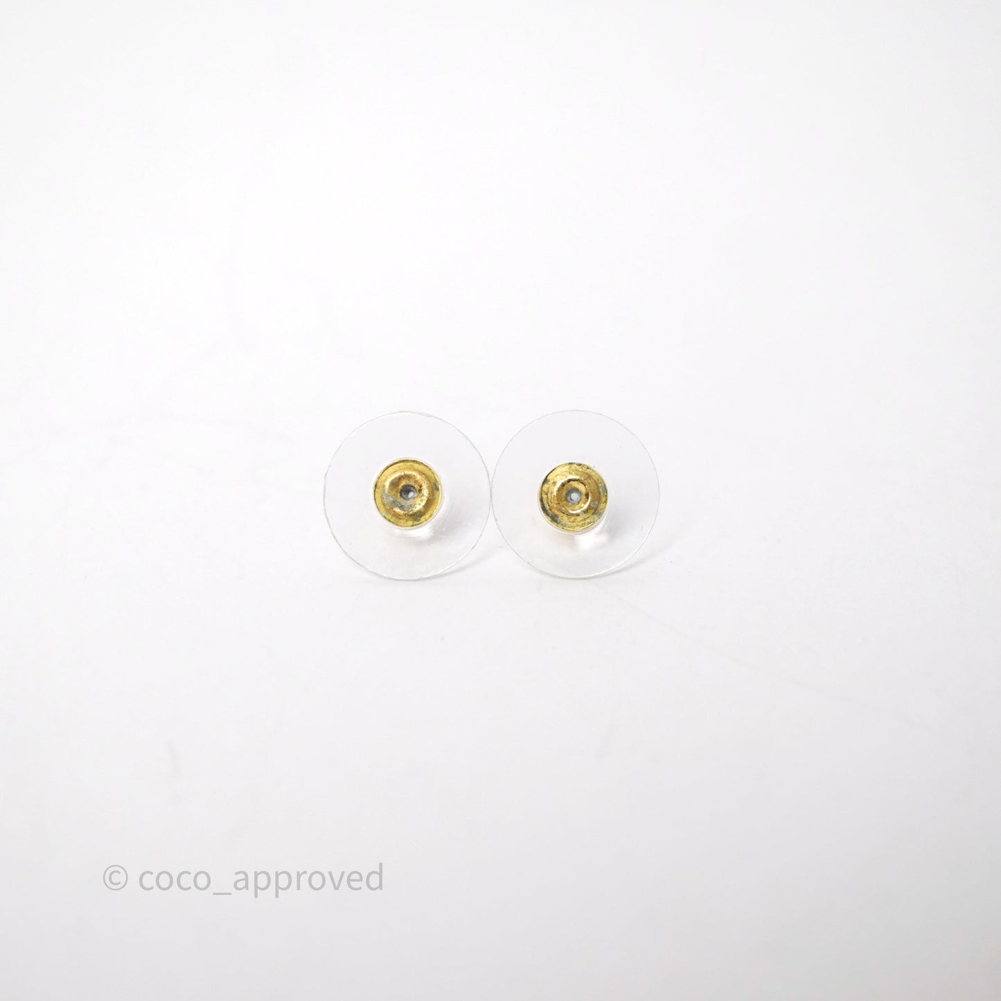 Chanel CC Earrings Gold Tone 21A