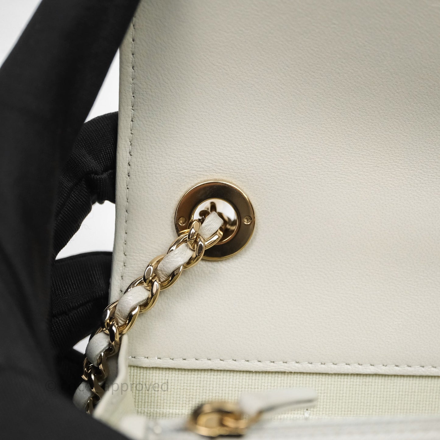 Chanel Trendy CC Wallet On Chain WOC Light Grey Lambskin Gold Hardware N