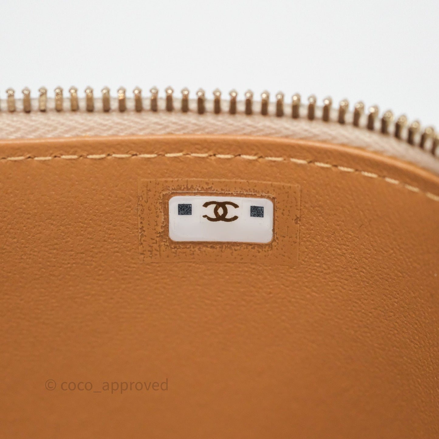 Chanel Vanity Rectangular Top Handle Ecru/Beige Lambskin Gold Hardware 23P