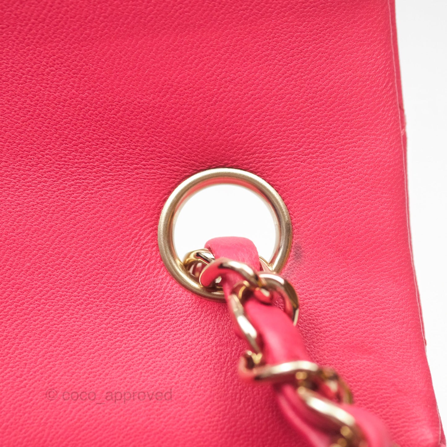 Chanel Quilted Mini Rectangular Flap Berry Red Lambskin Gold Hardware