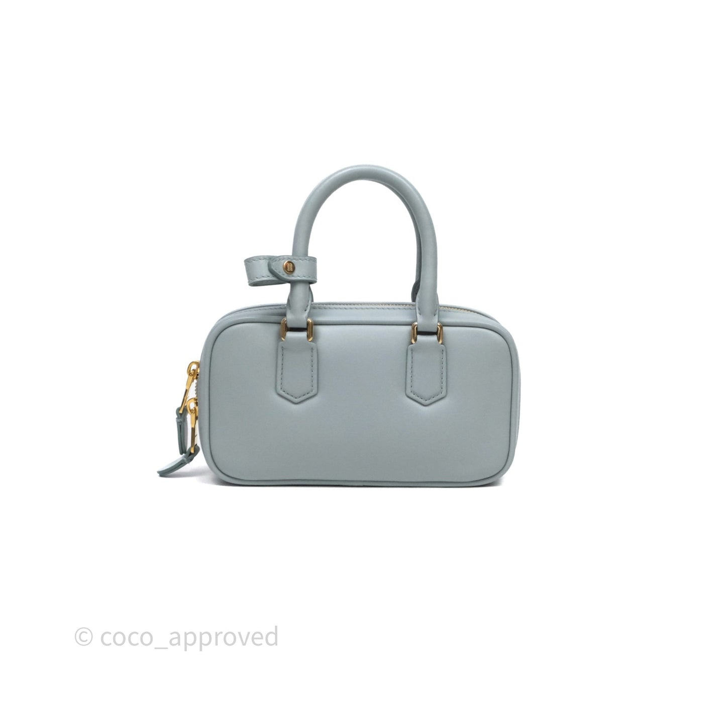 Miu Miu Arcadie Mini Bag Lago Blue Gold Hardware
