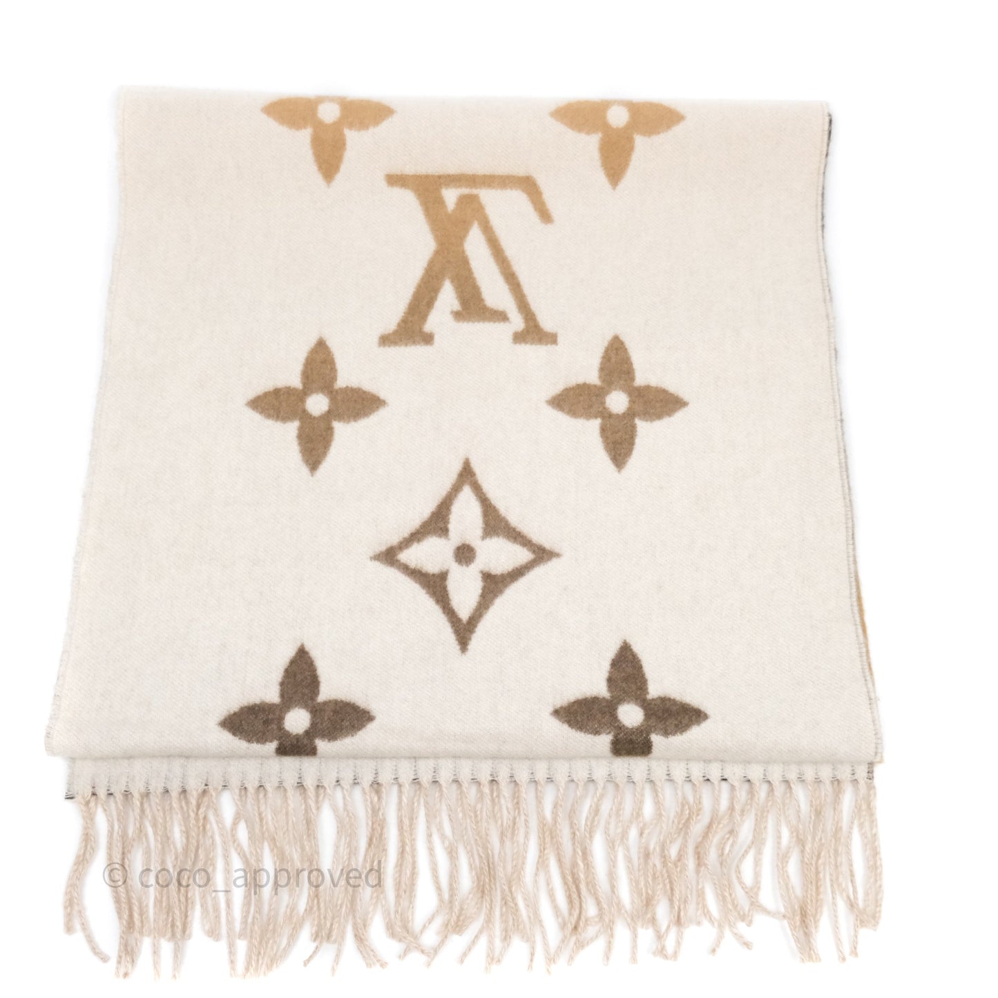 Louis Vuitton Reykjavik Gradient Scarf Cashmere Beige