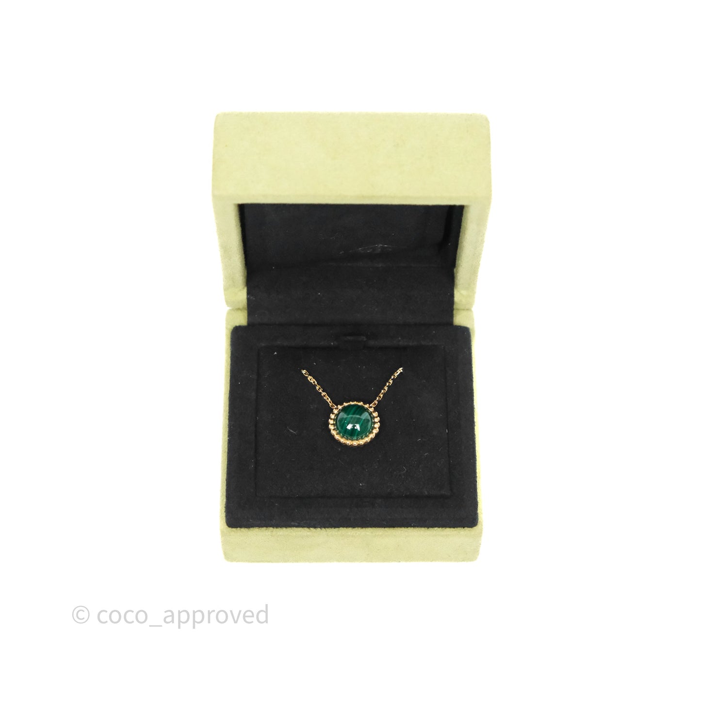 Van Cleef & Arpels Perlée Couleurs Pendant Malachite Yellow Gold