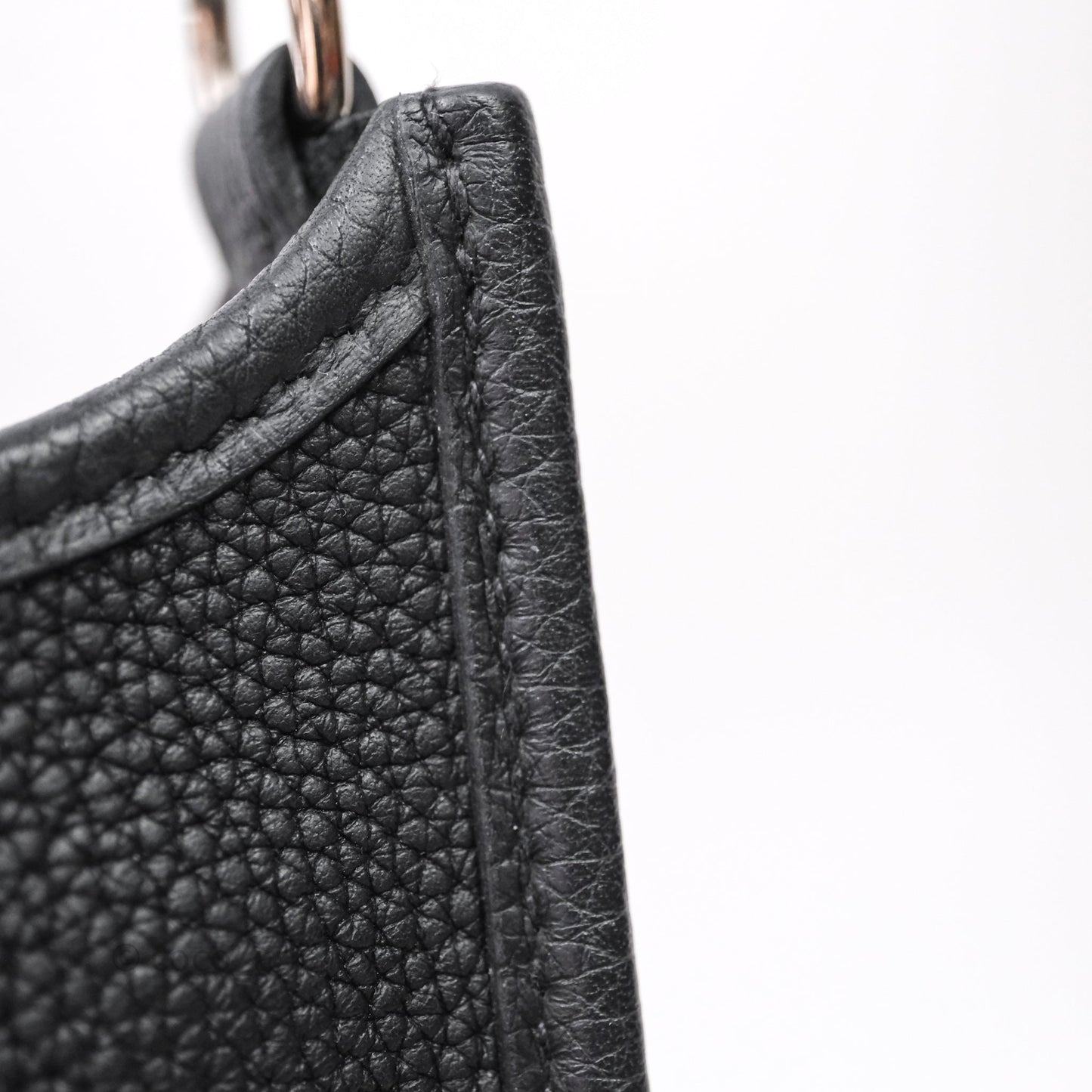Hermès Mini Evelyne 16 Black Noir 89 Clemence Palladium Hardware