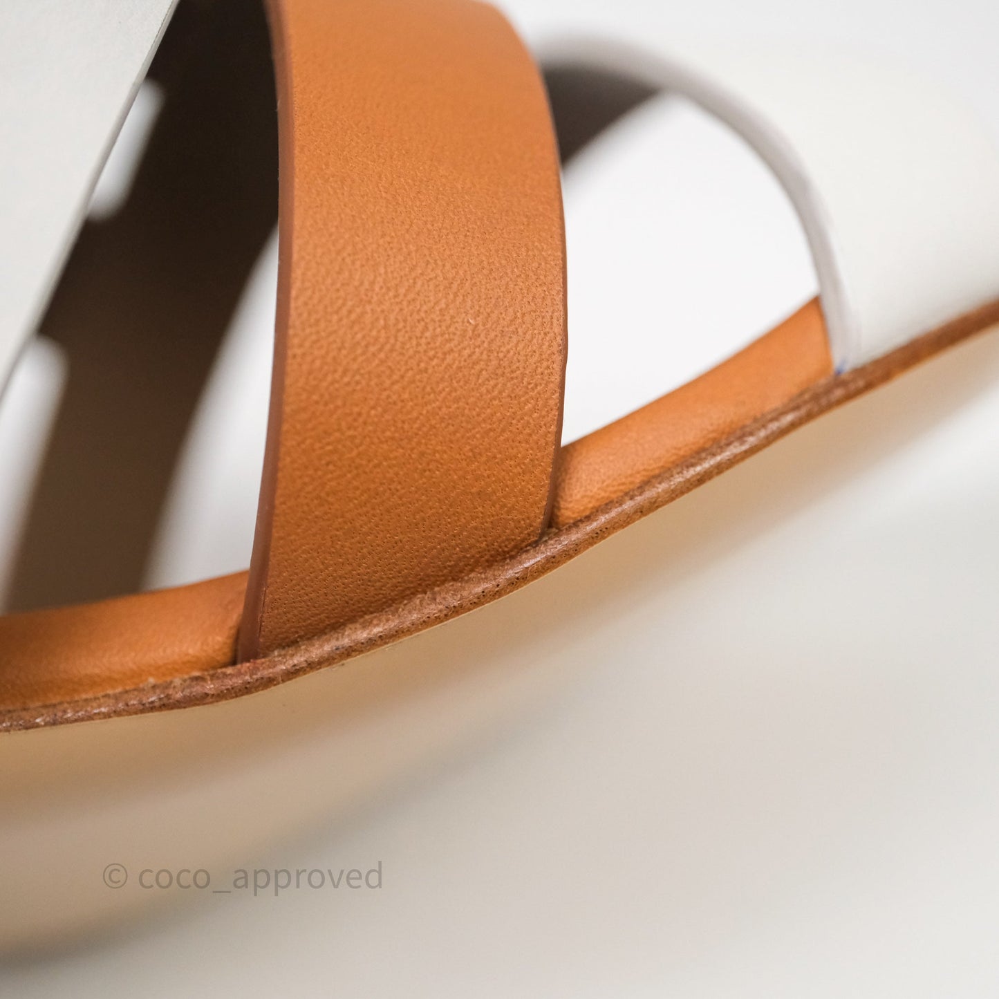 Hermes Amica Sandal Blanc/Naturel Size 38.5