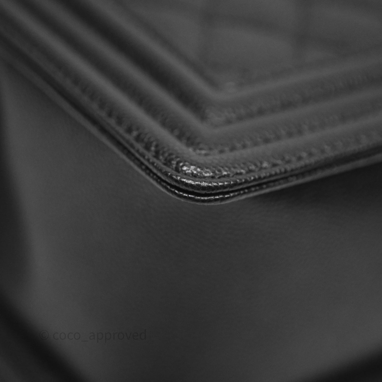 Chanel Quilted Medium Boy Black Caviar Aged Gold Hardware
