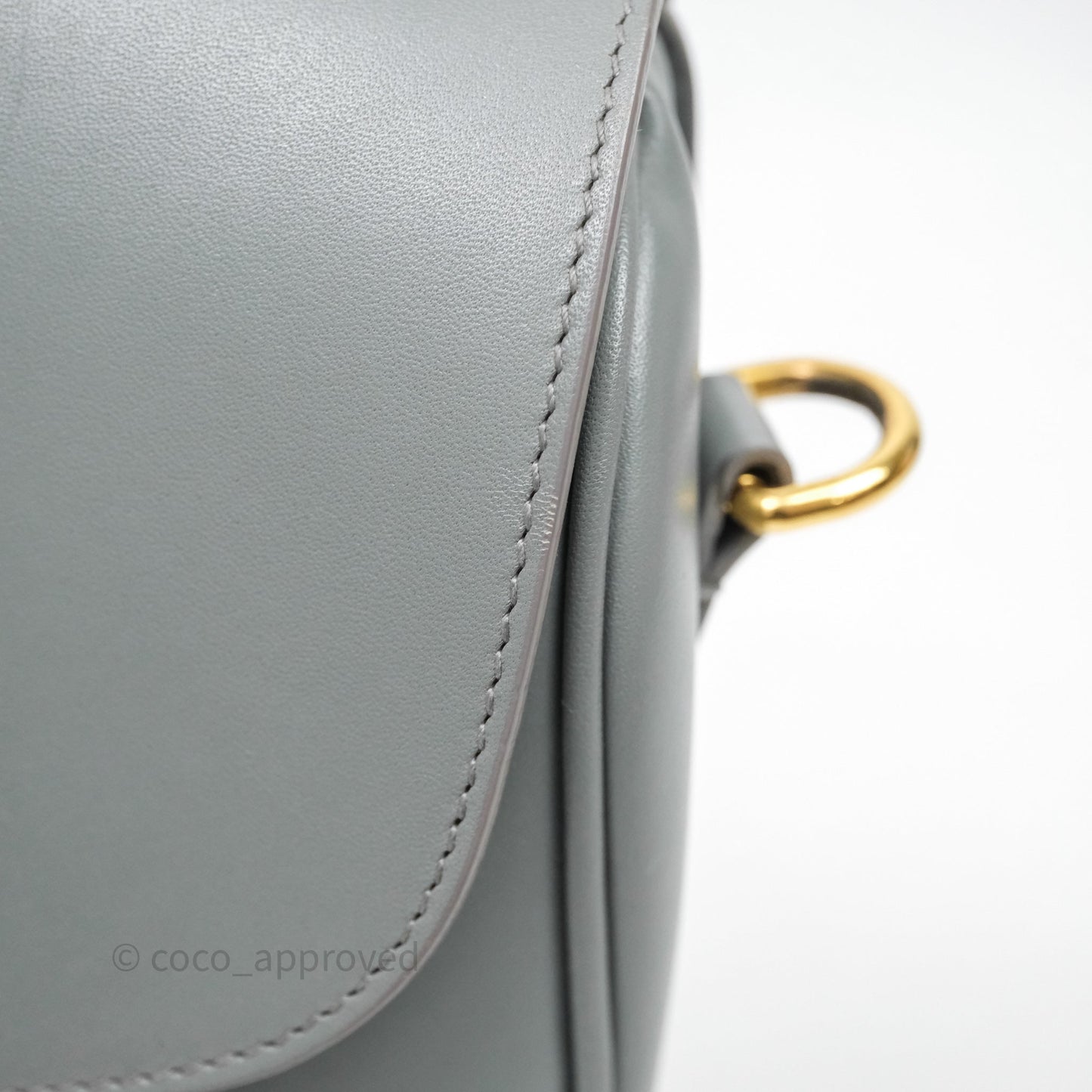 Christian Dior Medium Bobby Flap Grey Box Calfskin