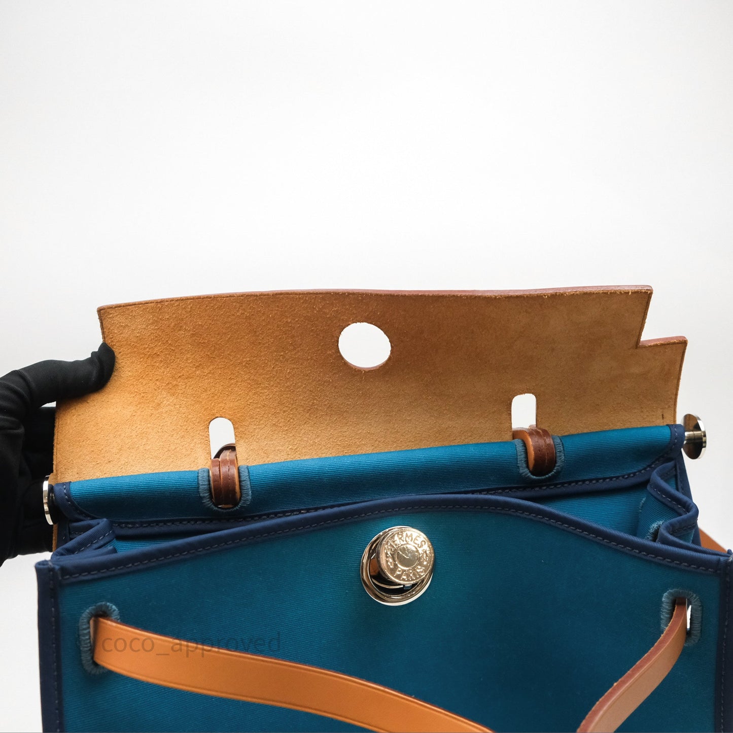 Hermès Herbag Zip 31 Vache Hunter Bleu Izmir 7W/ Bleu de Malte 7L Palladium Hardware