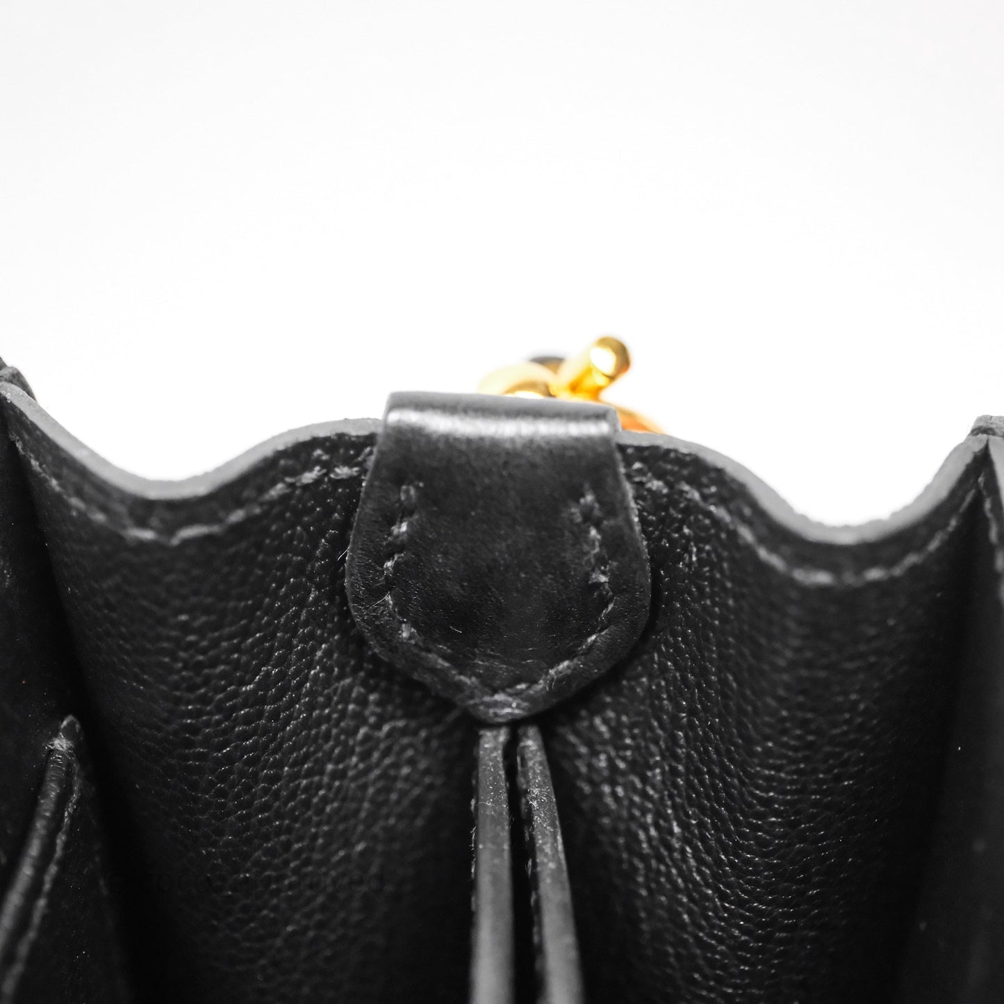 Hermès Roulis Mini 18 Black Veau Evergrain Gold Hardware